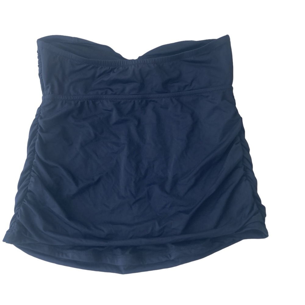 GAP Tankini Top Black Optional Straps Ruching Removable Pads Ladies Medium NWT